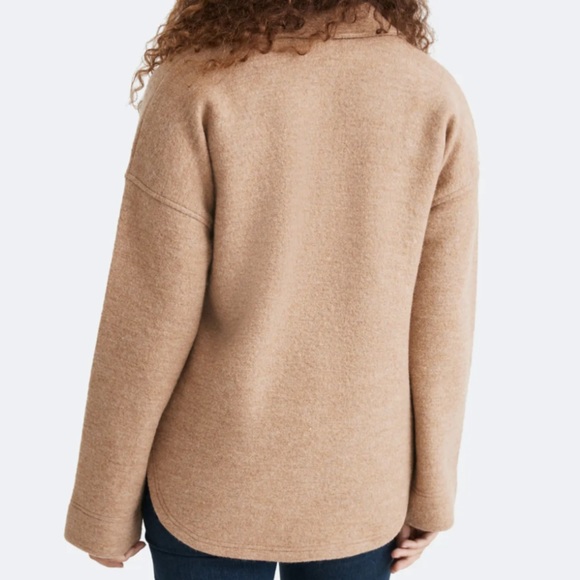 NWT Madewell Solid Ginkgo Half-Zip Sweater Coat - Picture 3 of 4